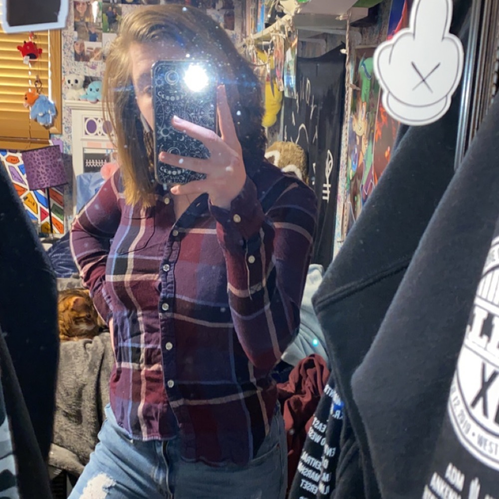 cute purple aeropostale flannel